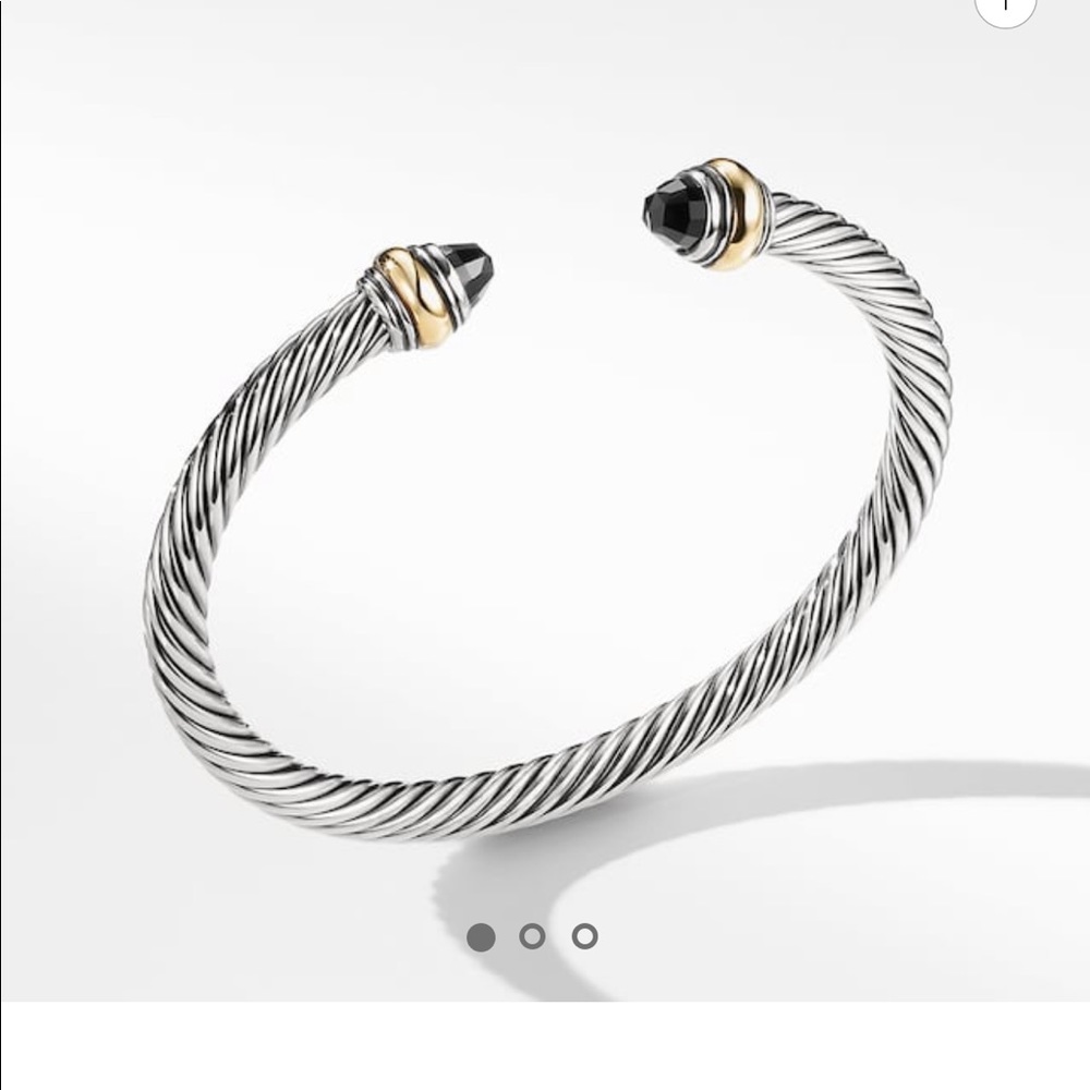 David yurman cable classic black/gold bracelet